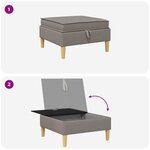 vidaXL Pouf avec Rangement Taupe Tissu