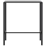 vidaXL Table de bar noir 100x50x110 cm acier enduit de poudre