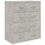 vidaXL Buffet avec 4 tiroirs 60x30 5x71 cm Gris béton