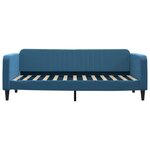 vidaXL Lit de jour avec gigogne et tiroirs sans matelas bleu 90x200 cm