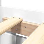 vidaXL Cadre de lit avec tête de lit sans matelas blanc 150x200 cm