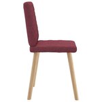 vidaXL Chaises à manger lot de 6 rouge bordeaux tissu