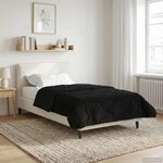 vidaXL Duvet d'été simple Matelassé Noir 135 x 200 cm