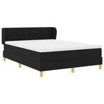 vidaXL Lit à Ressorts avec Matelas Crème 90x200 cm Tissu Noir