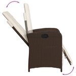 vidaXL Ensemble à manger de jardin 5 Pièces et coussins marron poly rotin