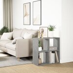 vidaXL Étagère séparatrice de pièce gris béton 69 5x29x69 5 cm