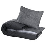 vidaXL Ensemble de housse de couette gris foncé 200x200 cm Coton