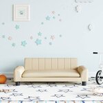 vidaXL Canapé pour enfants crème 90x53x30 cm tissu