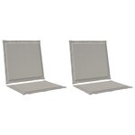 vidaXL Coussins de siège et de dos Polyester Gris clair 47 x 45 x 2 cm