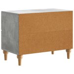 vidaXL Cabinet de chevet avec tiroir Gris béton 62 x 34 5 x 48 cm