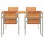 vidaXL EnsembledeRepasdeJardin 5 Pièces AcaciaMassif