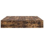 vidaXL Lit de rangement en chêne fumé 200x200 cm