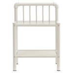 vidaXL Table de chevet Blanc/transparent 45x34 5x62 5cm Métal et verre