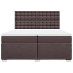 vidaXL Sommier à lattes de lit avec matelas Marron foncé 200x200 cm