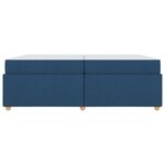 vidaXL Cadre de lit avec matelas Bleu 200 x 200 cm tissu