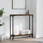 vidaXL Table console chêne fumé 75x22 5x75 cm bois d'ingénierie