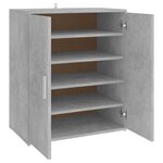 vidaXL Armoire à chaussures Gris béton 60x35x70 cm Bois d’ingénierie