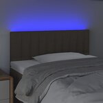 vidaXL Tête de lit à LED Taupe 100x5x78/88 cm Tissu