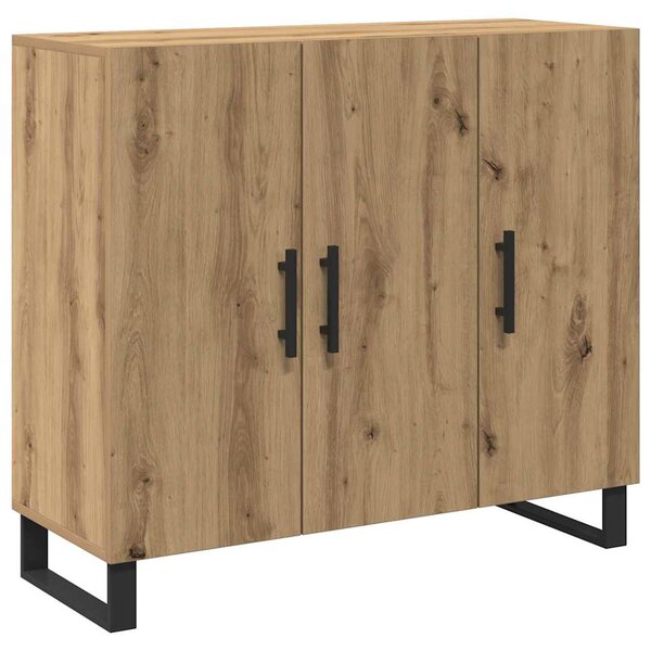 vidaXL Buffet Chêne artisanal 90 x 34 x 80 cm Bois d'ingénierie