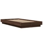 vidaXL Cadre de lit chêne marron 100x200 cm bois d'ingénierie
