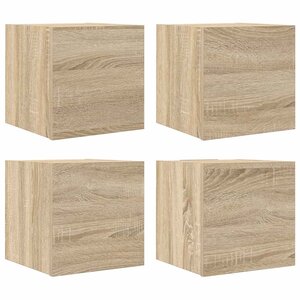 vidaXL Meubles TV muraux 4 Pièces Chêne sonoma 30 5x30x30 cm