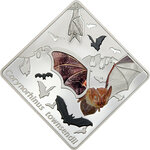 Monnaie THE BAT Animals in Glass Glasswing Argent 10$ Palau 2016