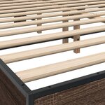 vidaXL Cadre de lit sans matelas chêne marron 150x200 cm