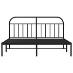 vidaXL Cadre de lit métal sans matelas avec tête de lit noir 183x213cm