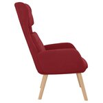 vidaXL Chaise de relaxation Rouge bordeaux Velours