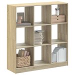 vidaXL Bibliothèque chêne sonoma 102x32x108 cm bois d'ingénierie