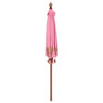 vidaXL Parasol balinais Rose (210-220) x 260 cm Coton et bois massif