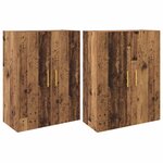 vidaXL Armoire Murale 2 Pièces Bois ancien 69 5 x 34 x 90 cm