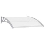 vidaXL Auvent de porte Gris 120 x 100 cm PC