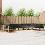 vidaXL Ensemble de canapés d'extérieur 10 Pièces Blanc et anthracite