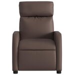 vidaXL Fauteuil de massage inclinable Marron Similicuir