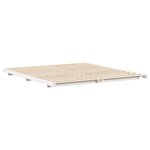 vidaXL Cadre de lit surélevé Blanc 200 x 210 cm Bois massif en pin