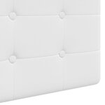 vidaXL Tête de lit suspendue Avec lumière LED Blanc Tissu