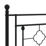 vidaXL Tête de lit métal noir 193 cm