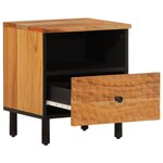 vidaXL Tables de chevet 2 Pièces 40x33x46 cm Bois d'acacia massif