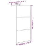 vidaXL Paroi de douche 80x195 cm Verre ESG foncé Noir