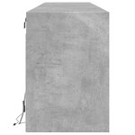 vidaXL Meuble TV mural avec LED gris béton 180x31x45 cm