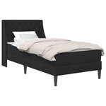 vidaXL Cadre de lit avec matelas Noir 100 x 200 cm Velours
