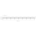 vidaXL Clôture de jardin à dessus en lance Acier (0 75-1)x13 6 m Noir