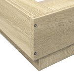 vidaXL Cadre de lit avec lumières LED chêne sonoma 100x200 cm
