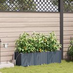 Jardinières vidaXL avec système d'irrigation à eau 3 Pièces Gris clair