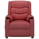 vidaXL Fauteuil inclinable électrique Rouge bordeaux Similicuir