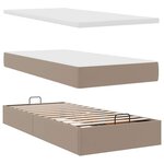 VidaXL Cadre de lit ottoman et matelas cappuccino 90x190 cm similicuir