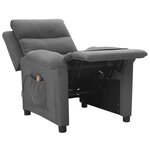 vidaXL Fauteuil de massage Gris clair Tissu
