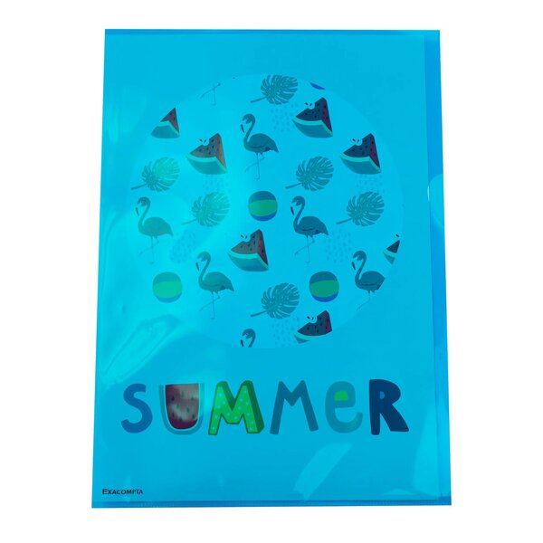 Sachet De 100 Pochettes Coin Polypropylène Lisse Premium - A4 - Couleurs Assorties - Exacompta