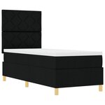 vidaXL Lit Box Spring avec Matelas & LED Noir 80x200 cm Tissu